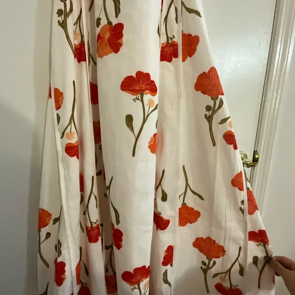 [Commense] Floral Cut-Out Tie-Back Flower MaxiDress NWT - Picture 6 of 13
